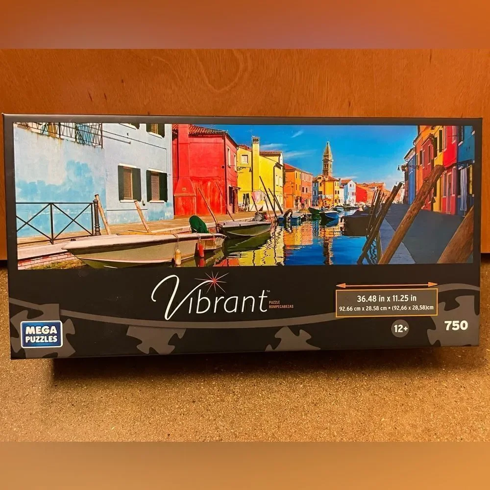 Mega Puzzles Vibrant 750 Piece Puzzle of Venice, Burano  Island, Italy
